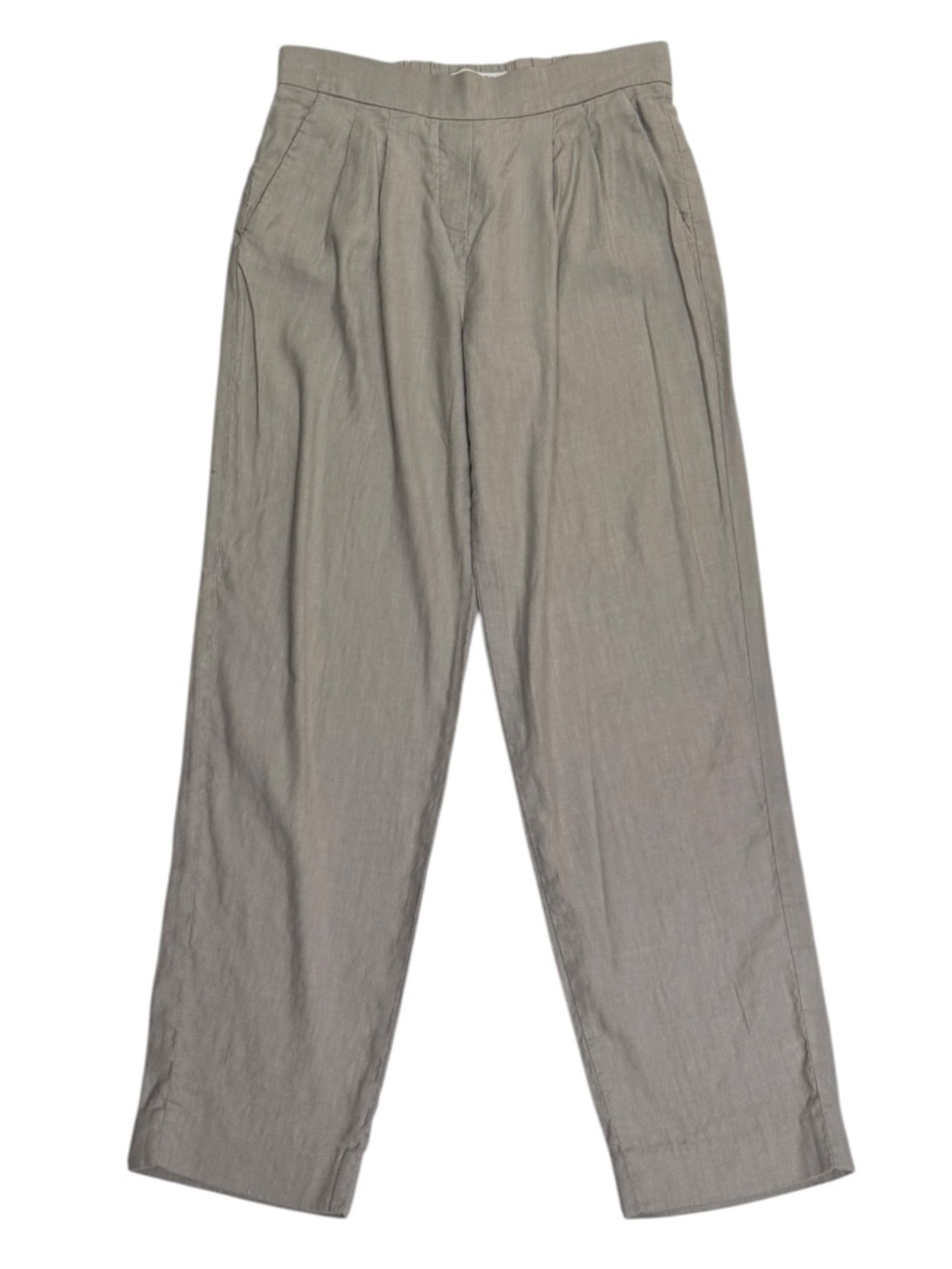 Babaton Cohen Pleated Pants Size 0 Taupe Greige Pull-On Aritzia Work